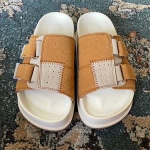 Kuailu neutral platform sandals